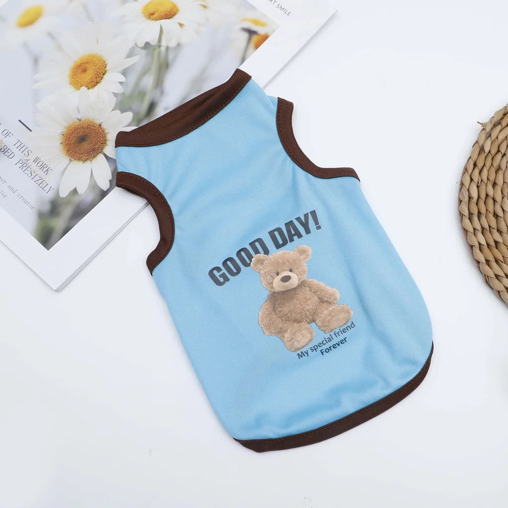 Cartoon Bear Cotton T-Shirt for Dogs