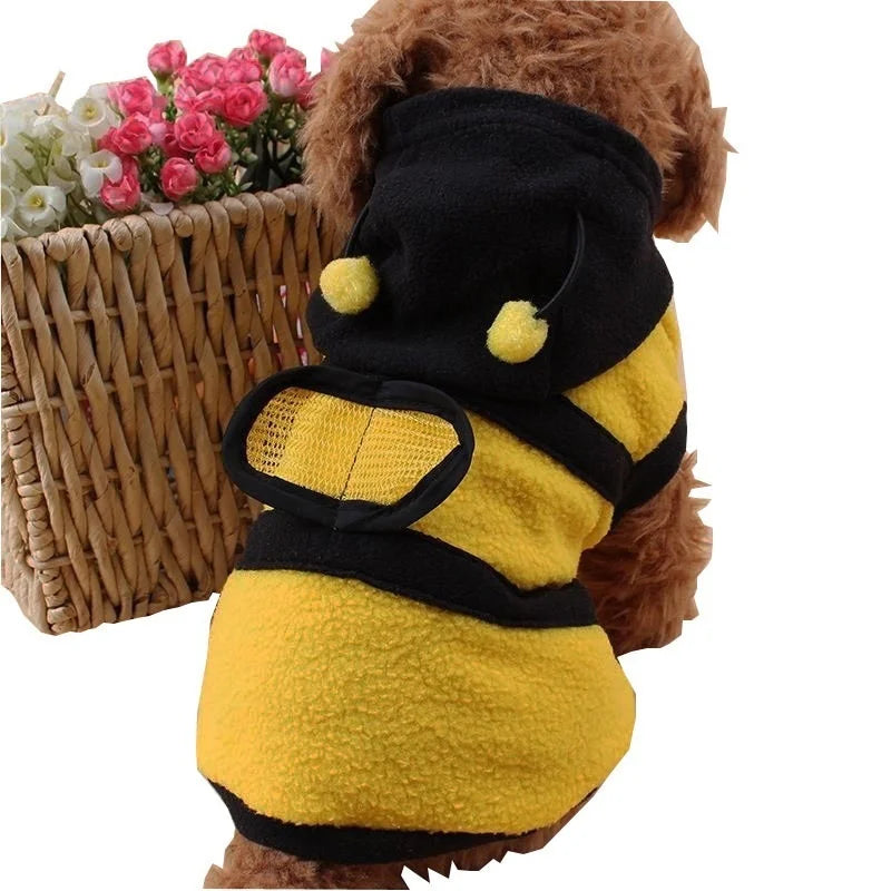 Adorable Bee Fleece Halloween Pet Hoodie