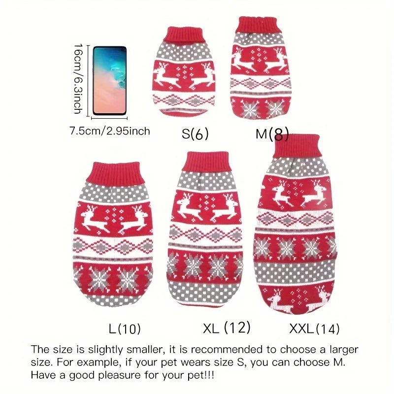 Knitted Christmas Wool Sweater for Pets
