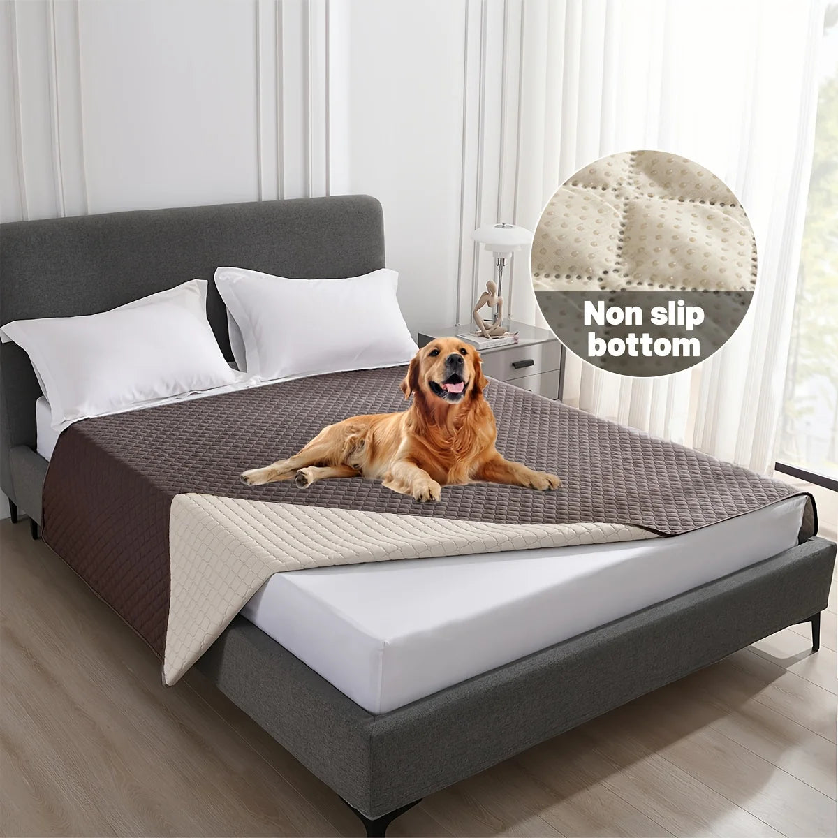 Non-Slip Waterproof Pet Bed Cover for Dogs