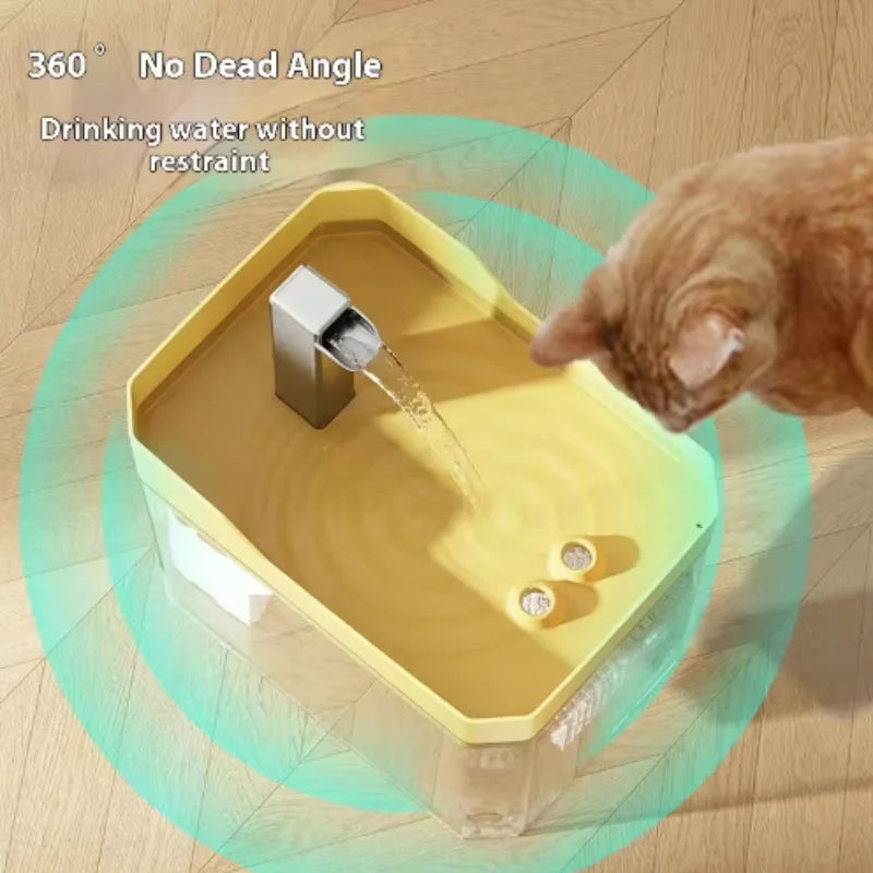 Transparent USB Cat Water Fountain Dispenser