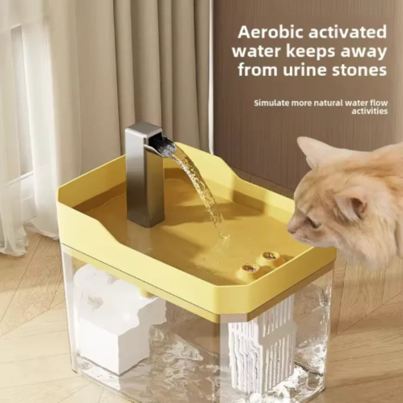Transparent USB Cat Water Fountain Dispenser