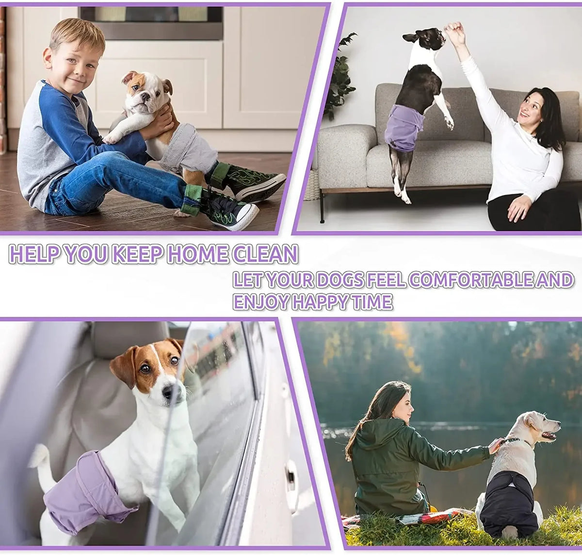 Absorbent Adjustable Diapers for Female Dogs