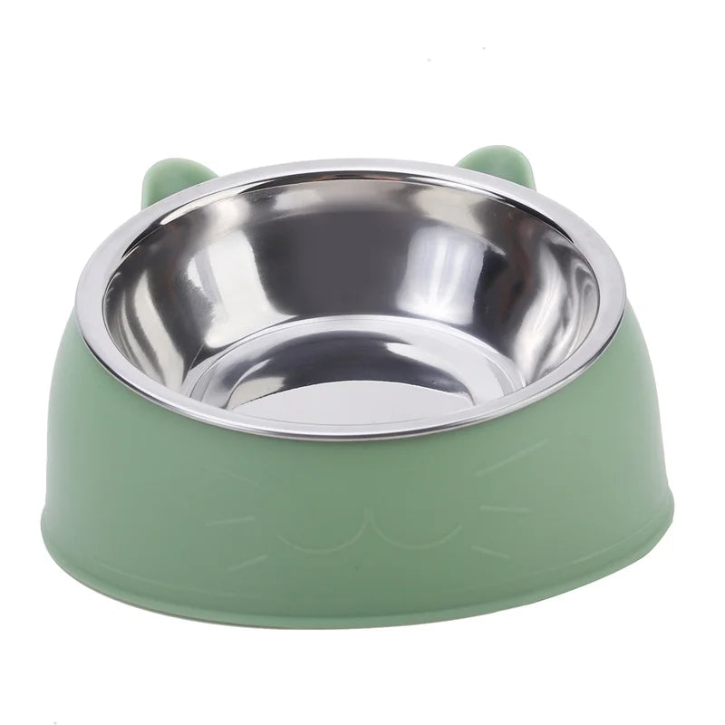 Tilted Stainless Steel Cat & Dog Bowls