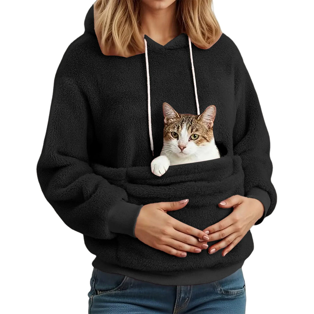 Women's Fleece Pet Carrier Hoodie