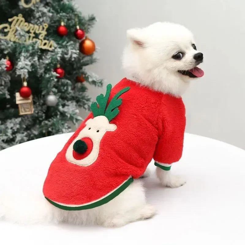 Warm Christmas Elk Hoodie for Pets