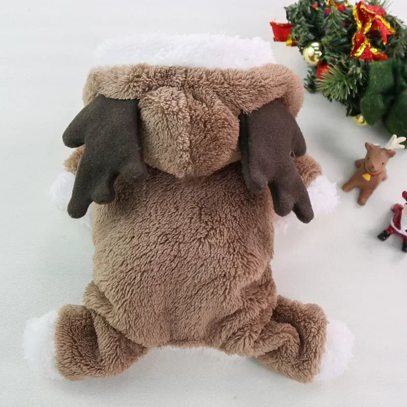 Warm Christmas Elk Hoodie for Pets