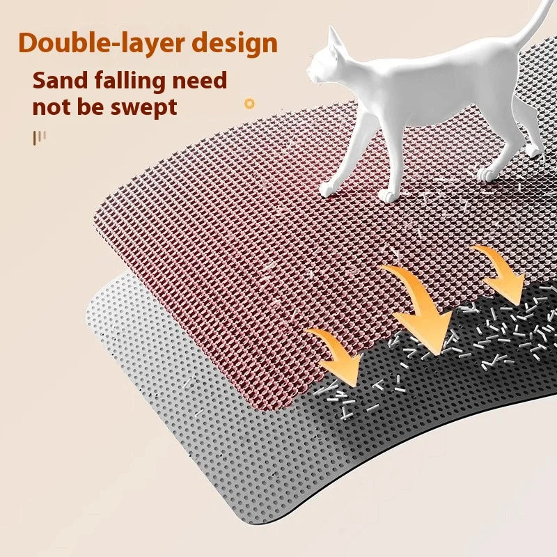 Extra Large Waterproof Cat Litter Mat Non-Slip