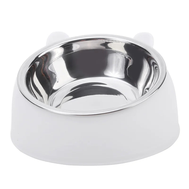 Tilted Stainless Steel Cat & Dog Bowls