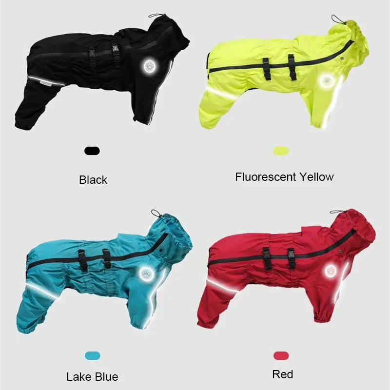 Reflective Waterproof Rain Jumpsuit for Dogs