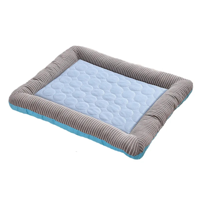 Cooling Ice Silk Pad Bed Dogs Cats