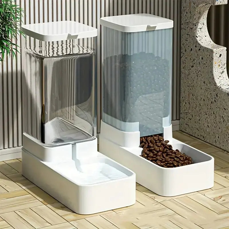 Gravity Plastic Dog Food & Water Dispenser