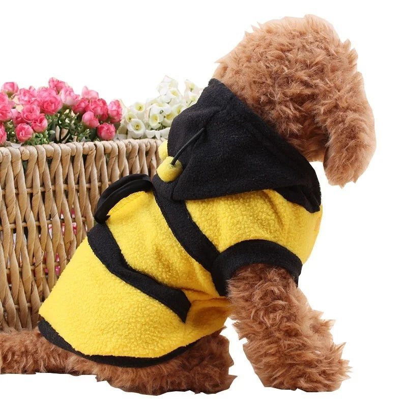 Adorable Bee Fleece Halloween Pet Hoodie