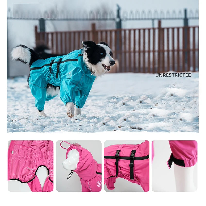 Reflective Waterproof Rain Jumpsuit for Dogs