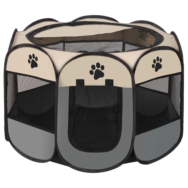 Folding Octagonal Pet Tent Outdoor Playpen Shelter
