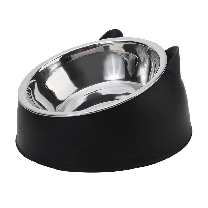 Tilted Stainless Steel Cat & Dog Bowls
