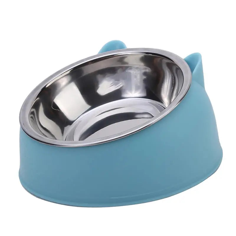 Tilted Stainless Steel Cat & Dog Bowls