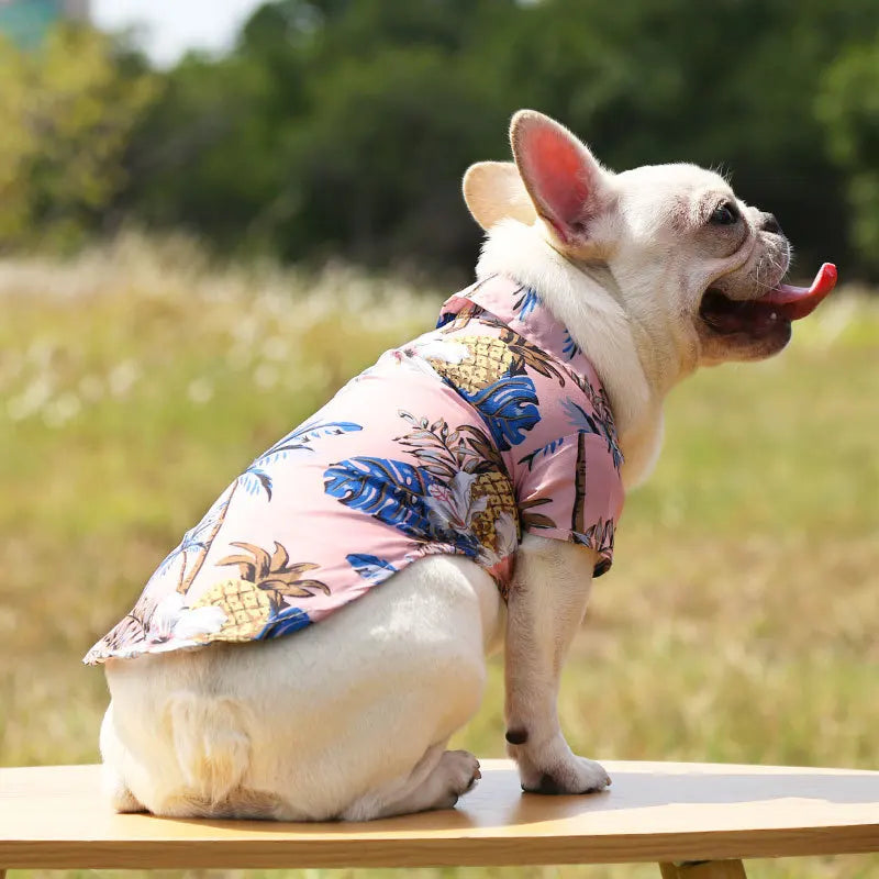 Breezy Hawaiian Print Shirt for Dogs