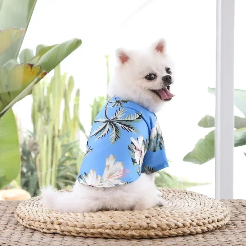 Breezy Hawaiian Print Shirt for Dogs