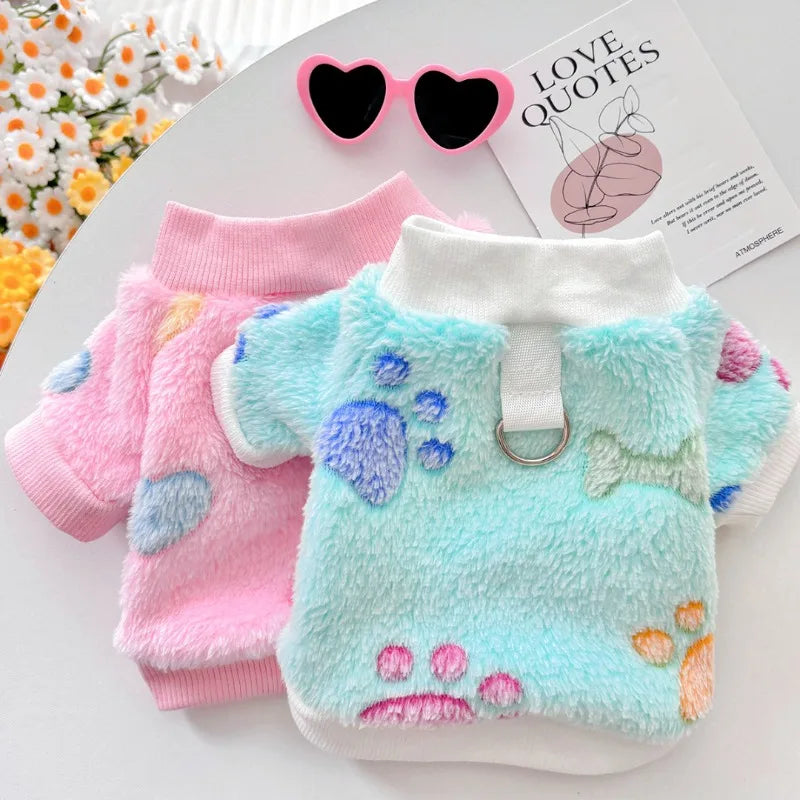 Super Soft Warm Winter Dog Jacket Hearted Print