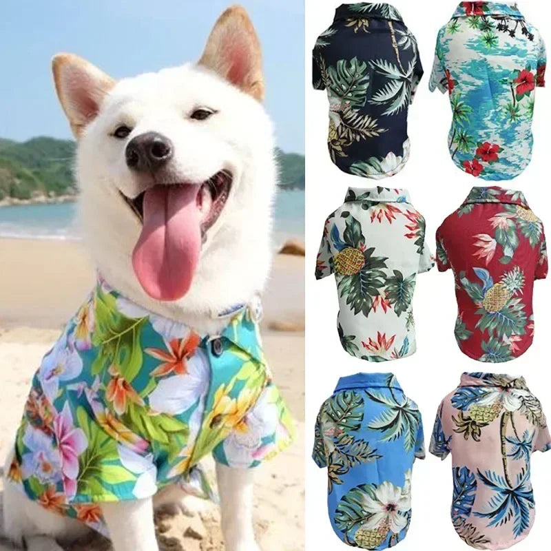 Breezy Hawaiian Print Shirt for Dogs