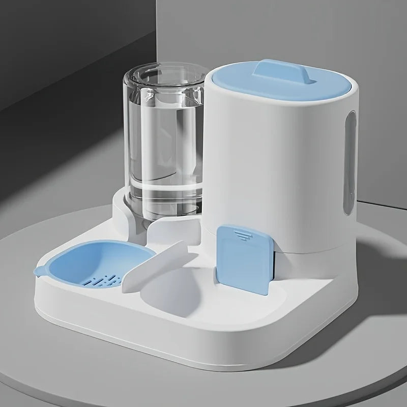 Gravity-Fed Cat Water & Food Dispenser