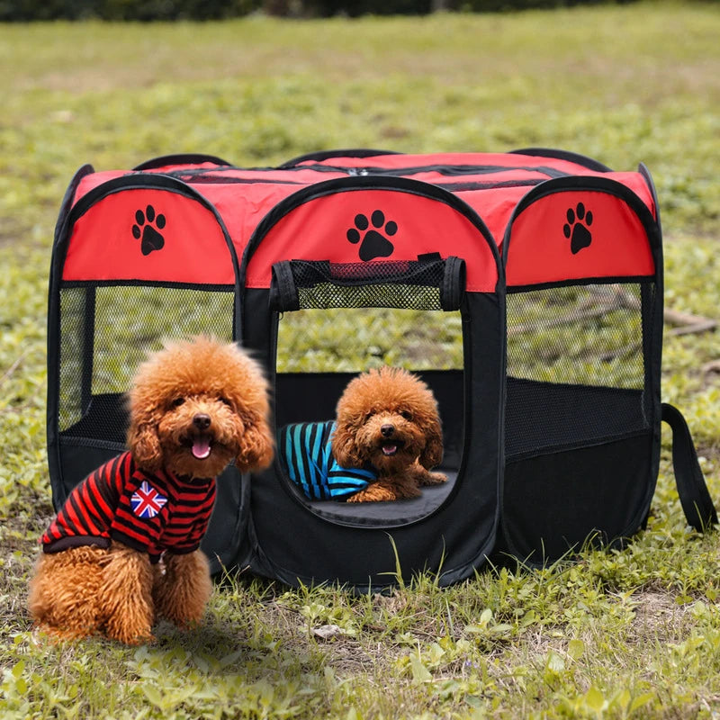 Folding Octagonal Pet Tent Outdoor Playpen Shelter