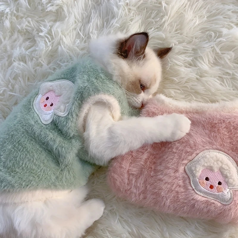 Cozy Winter Sweater Vest for Cats
