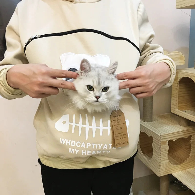 Oversized Warm Pet Pouch Hoodie