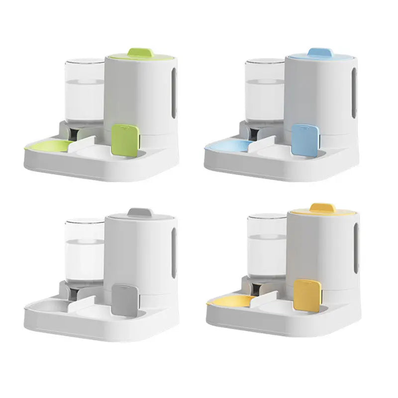 Gravity-Fed Cat Water & Food Dispenser