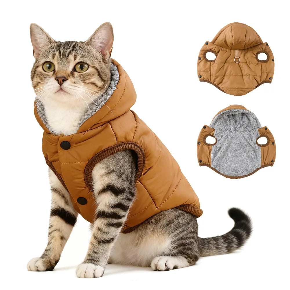 Windproof Cozy Fleece Jacket for Cats