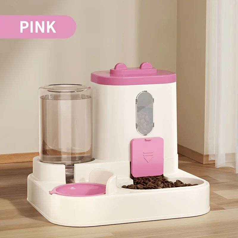2-in-1 Automatic Cat Food & Water Dispenser