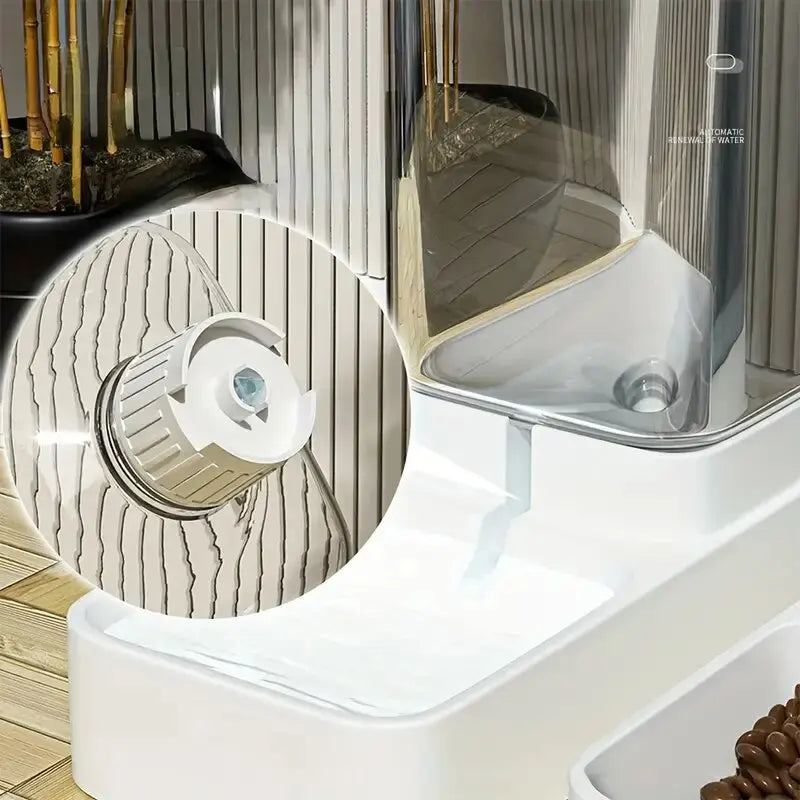 Gravity Plastic Dog Food & Water Dispenser