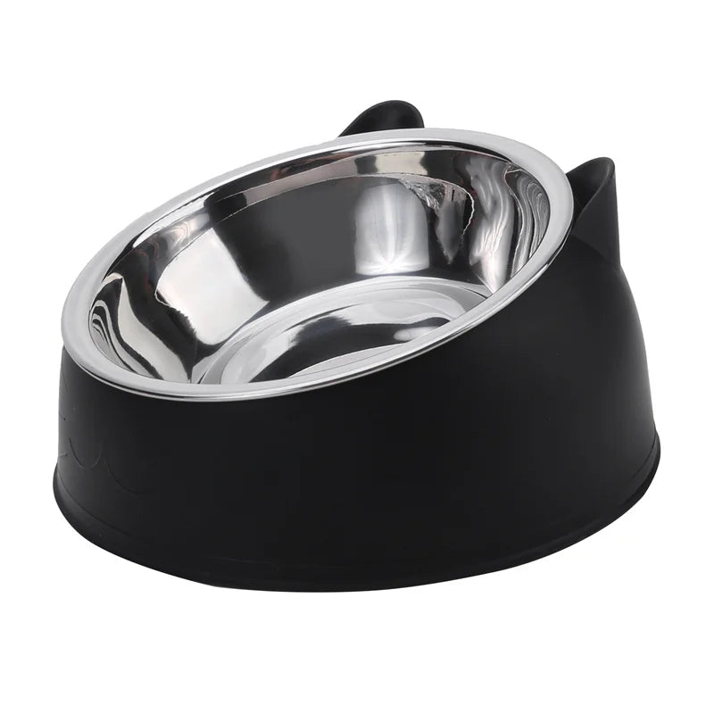 Tilted Stainless Steel Cat & Dog Bowls