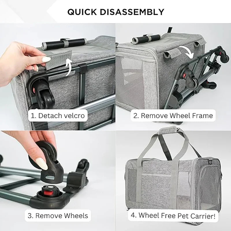 Wheeled Airline-Approved Pet Trolley Carrier