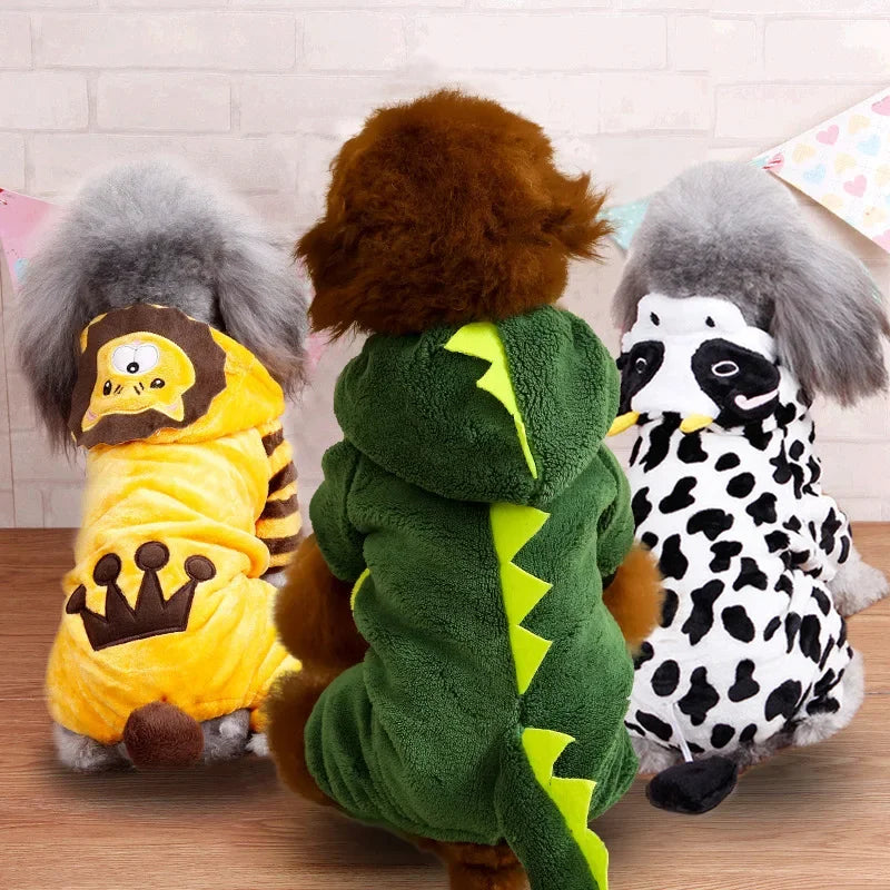 Soft Fleece Jumpsuit Hoodie for Dogs