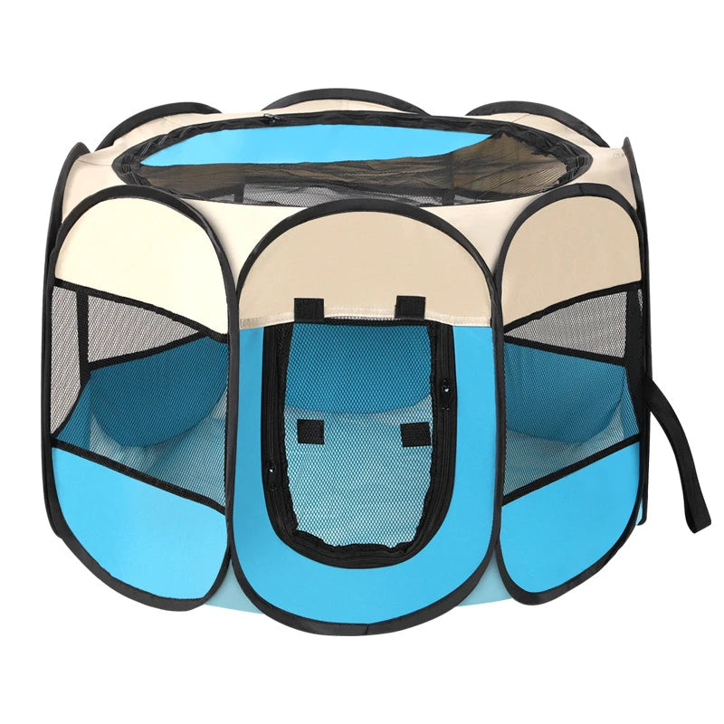 Folding Octagonal Pet Tent Outdoor Playpen Shelter