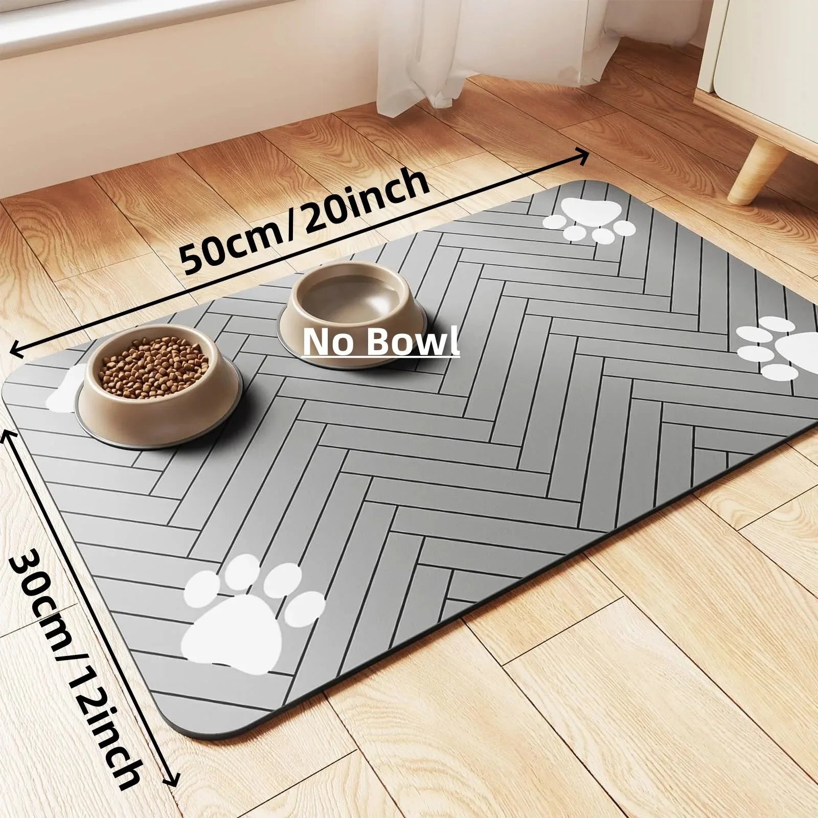 Absorbent Non-Slip Feeding Mat for Dogs and Cats