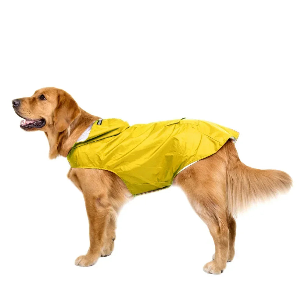 Waterproof Hooded Jacket with Reflective Stripe