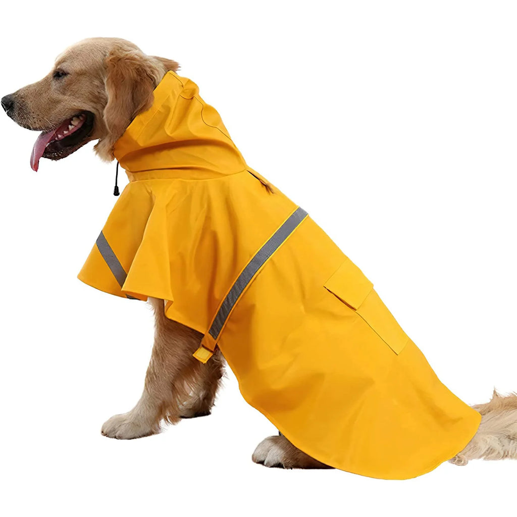 Reflective Cape Style Hooded Dog Raincoat
