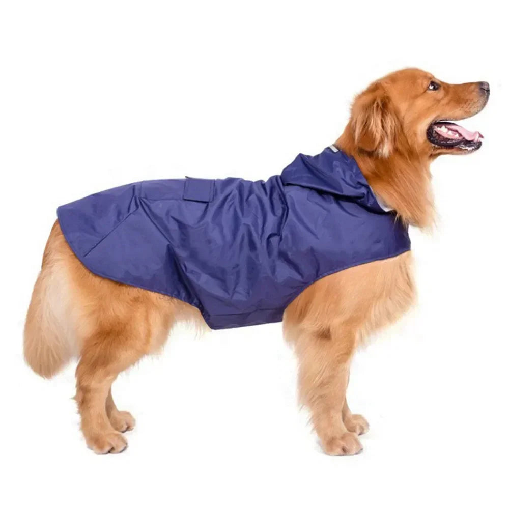 Waterproof Hooded Jacket with Reflective Stripe
