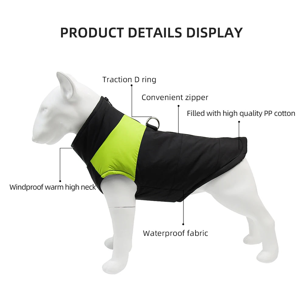Windproof Waterproof Winter Jacket for Dogs