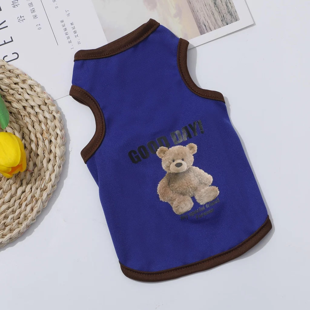 Cartoon Bear Cotton T-Shirt for Dogs