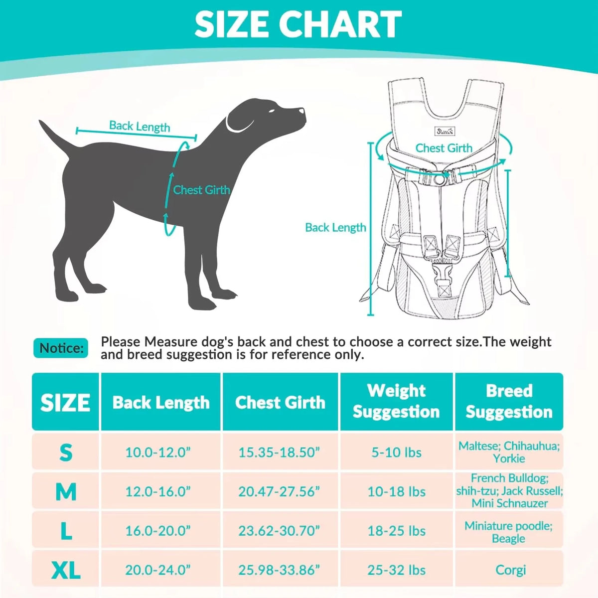 Hands-Free Front Dog Carrier Backpack