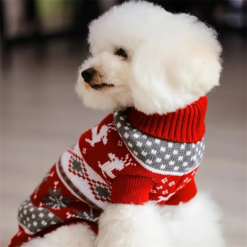 Knitted Christmas Wool Sweater for Pets