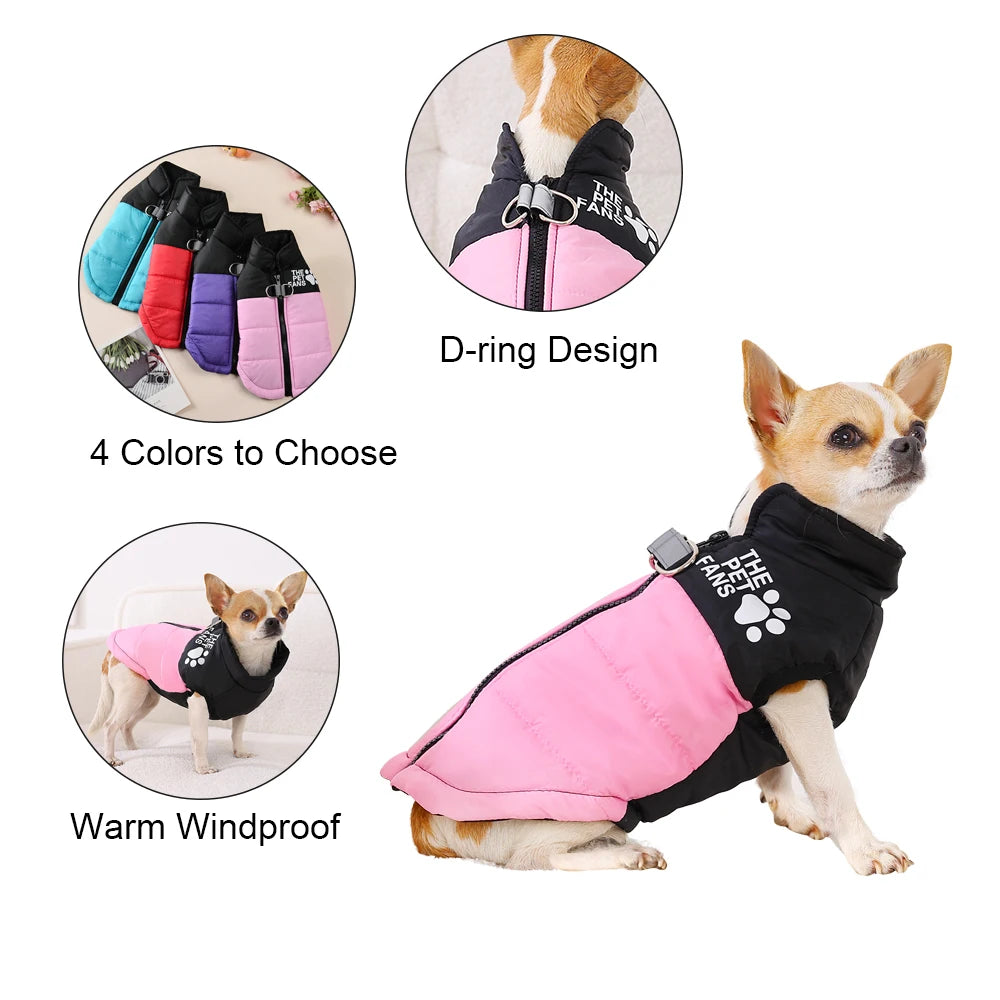 Warm Winter Pet Clothes Windproof Jacket Coat