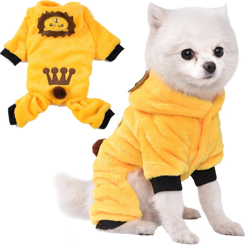 Soft Fleece Jumpsuit Hoodie for Dogs