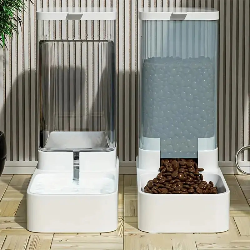 Gravity Plastic Dog Food & Water Dispenser