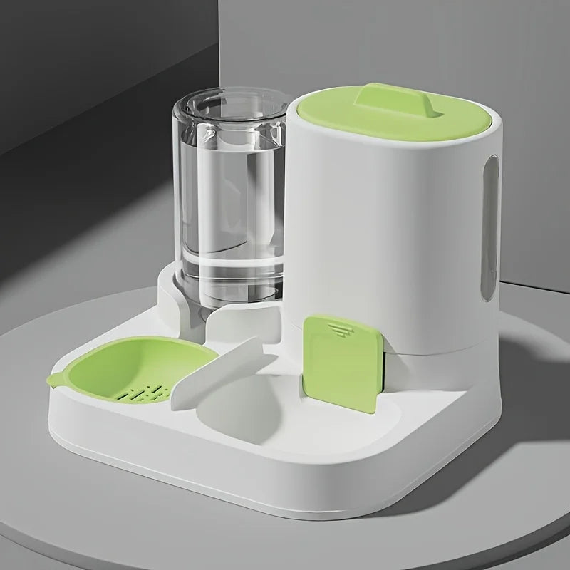 Gravity-Fed Cat Water & Food Dispenser