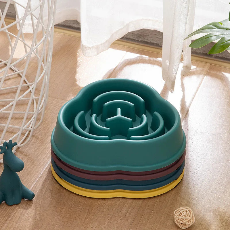 Anti-Choke Slow Feeder Pet Food Bowl